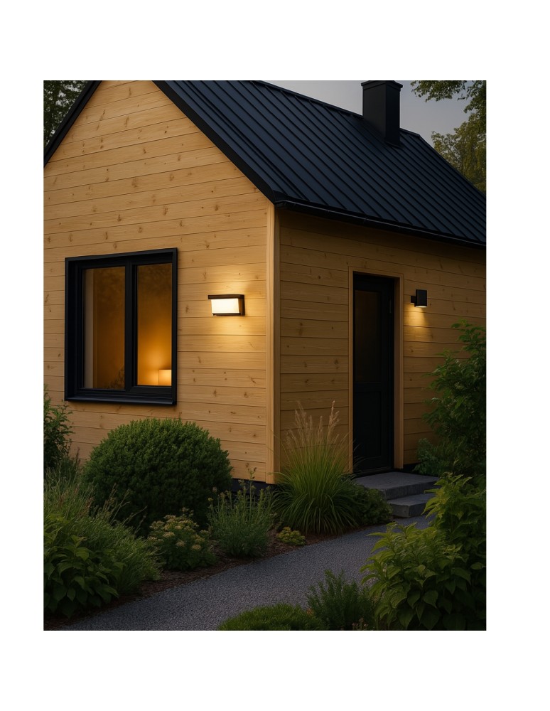 Outdoor wall lamps - Abigali Frizer1 outdoor wall lamp IP65 E27 modern black - product kolory-swiatla.pl 3
