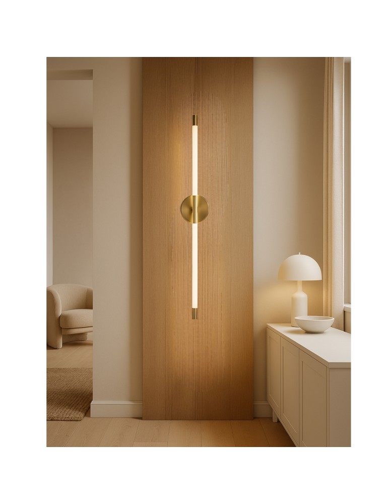 Abigali Kinkiet designerski Linear 14W nowoczesny złoty