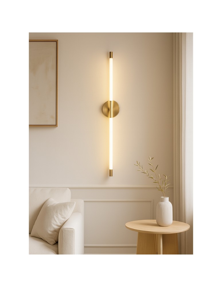 Abigali Kinkiet designerski Linear 14W nowoczesny złoty