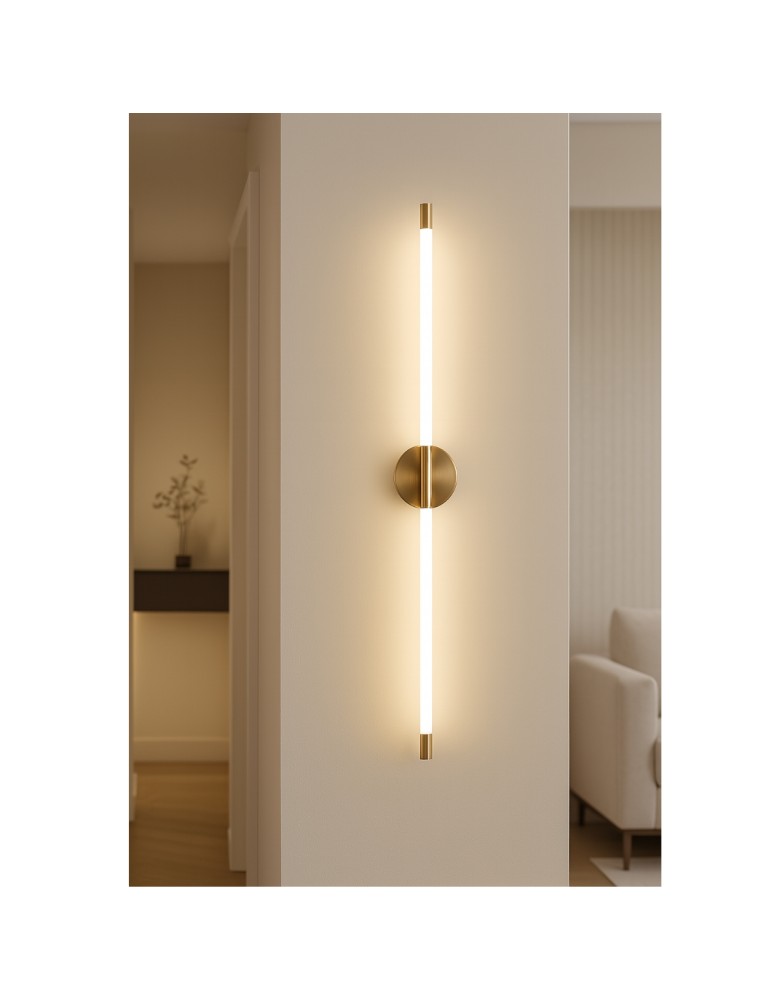 Abigali Kinkiet designerski Linear 14W nowoczesny złoty