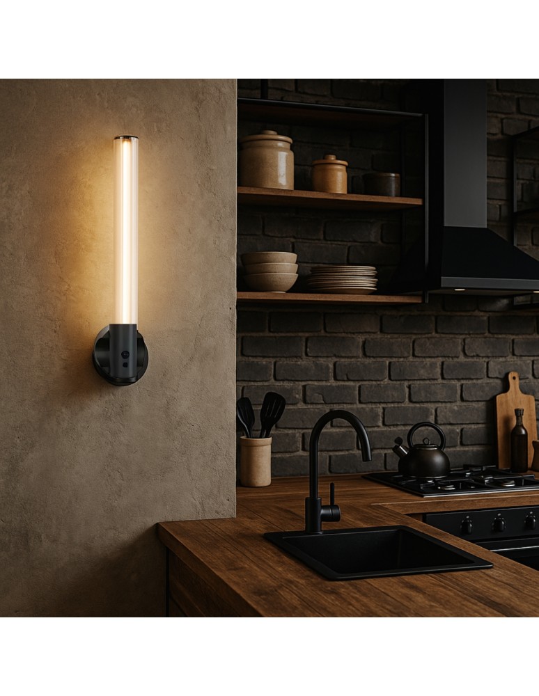 Wall lamps - Abigali Tripo USB-C 3000K portable black LED wall lamp. - product kolory-swiatla.pl 3