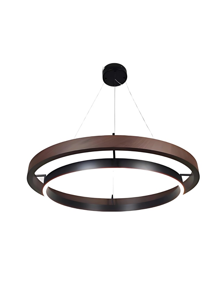 Abigali Lampa wisząca Plato 38W ring nowoczesna brązowy/czarny