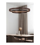 Abigali Lampa wisząca Plato 38W ring nowoczesna brązowy/czarny