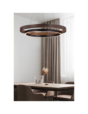 Abigali Plato 38W ring pendant lamp modern brown/black - product 2