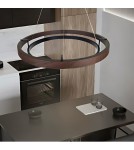 Abigali Lampa wisząca Plato 38W ring nowoczesna brązowy/czarny