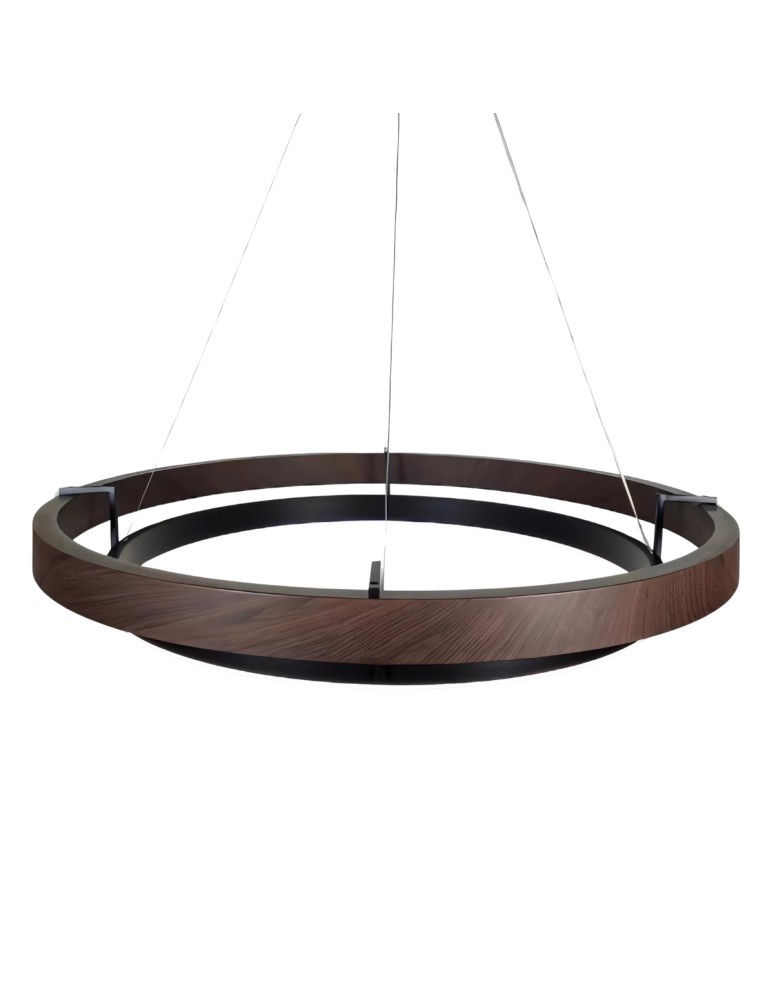 Abigali Lampa wisząca Plato 38W ring nowoczesna brązowy/czarny