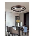 Abigali Lampa wisząca Plato 38W ring nowoczesna brązowy/czarny