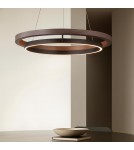 Abigali Lampa wisząca Plato 38W ring nowoczesna brązowy/czarny
