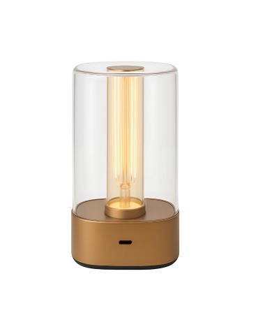 Abigali Lampa stołowa Tuso 3W USB-C ładowalna nowoczesna złoty