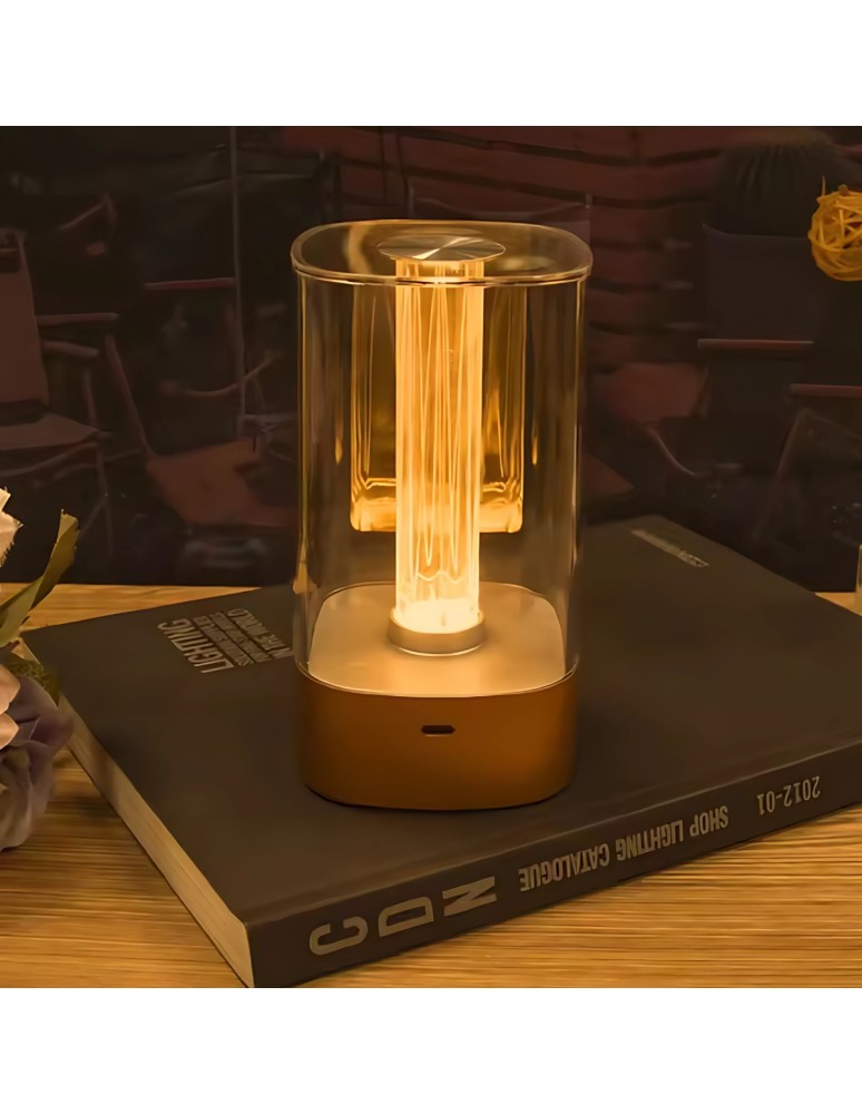 Abigali Lampa stołowa Tuso 3W USB-C ładowalna nowoczesna złoty