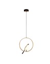 Abigali Bird 18W round pendant lamp with bird modern gold