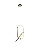 Product categories - Abigali Bird 18W oval pendant lamp with bird modern gold - product 1