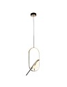 Abigali Bird 18W oval pendant lamp with bird modern gold