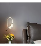 Product categories - Abigali Bird 18W oval pendant lamp with bird modern gold - product 4