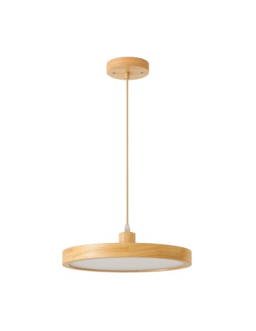Abigali Lampa wisząca Woody 18W drewniana okrągła