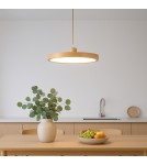 Abigali Lampa wisząca Woody 18W drewniana okrągła