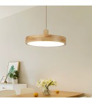 Abigali Lampa wisząca Woody 18W drewniana okrągła