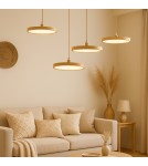 Abigali Lampa wisząca Woody 18W drewniana okrągła