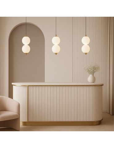 Abigali Pontti2 6W gold/milk spheres pendant lamp - product 2