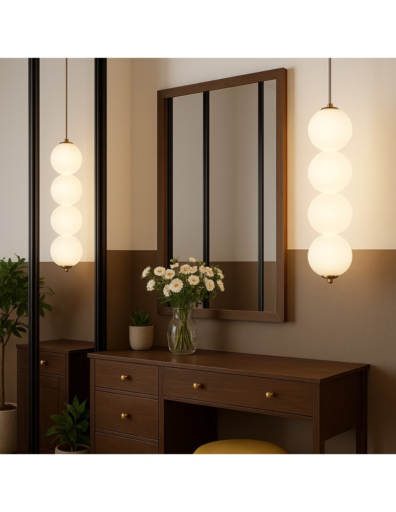 Abigali Lampa wisząca Pontti4 12W złoty/mleczne kule