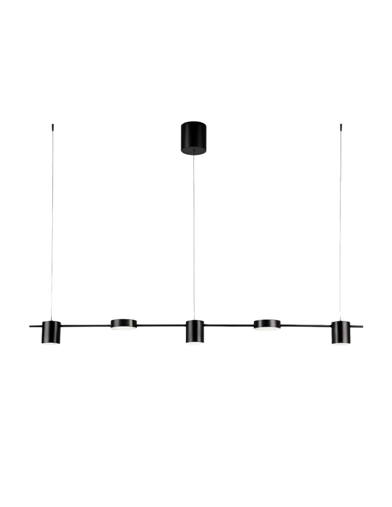 Pendant lamps over the island - Abigali Glichio 35W 120cm linear pendant lamp modern black - product kolory-swiatla.pl 1