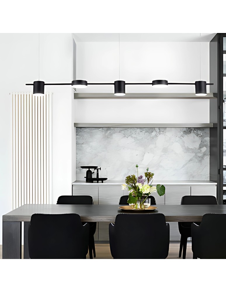 Abigali Lampa wisząca Glichio 35W 120cm liniowa nowoczesna czarna