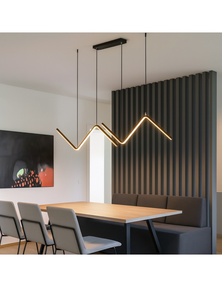 Product categories - Abigali MontBlanc 26W linear pendant lamp 90cm modern black - product kolory-swiatla.pl 5
