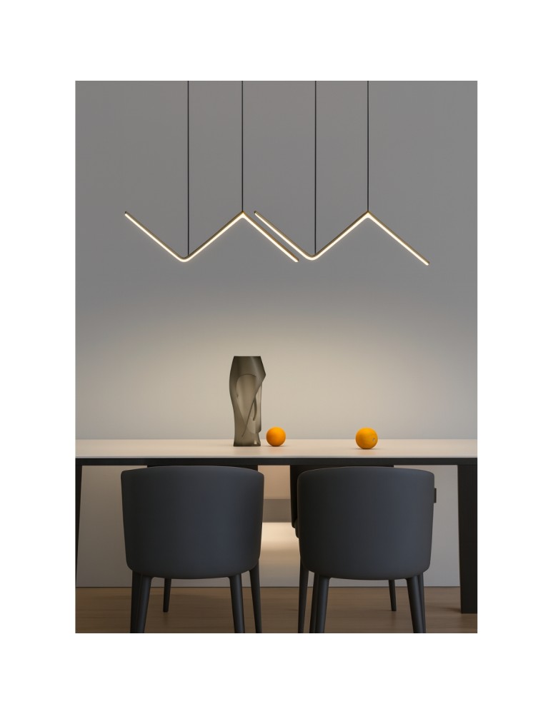 Product categories - Abigali MontBlanc 26W linear pendant lamp 90cm modern black - product kolory-swiatla.pl 6