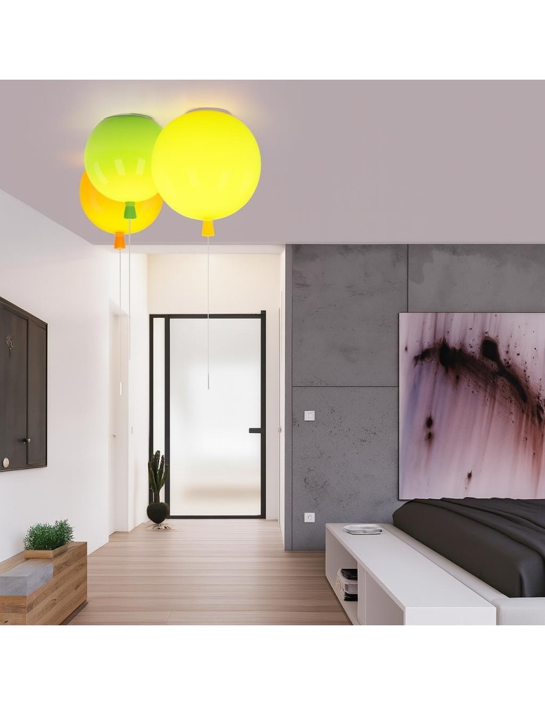 Children's pendant lamps - Abigali Baloon E27 pendant lamp for children's room 20cm blue - product kolory-swiatla.pl 6