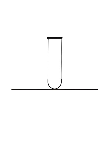 Abigali Persivald 24W linear pendant lamp 120cm black