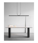 Pendant lamps over the island - Abigali Persivald 24W linear pendant lamp 120cm black - product 2