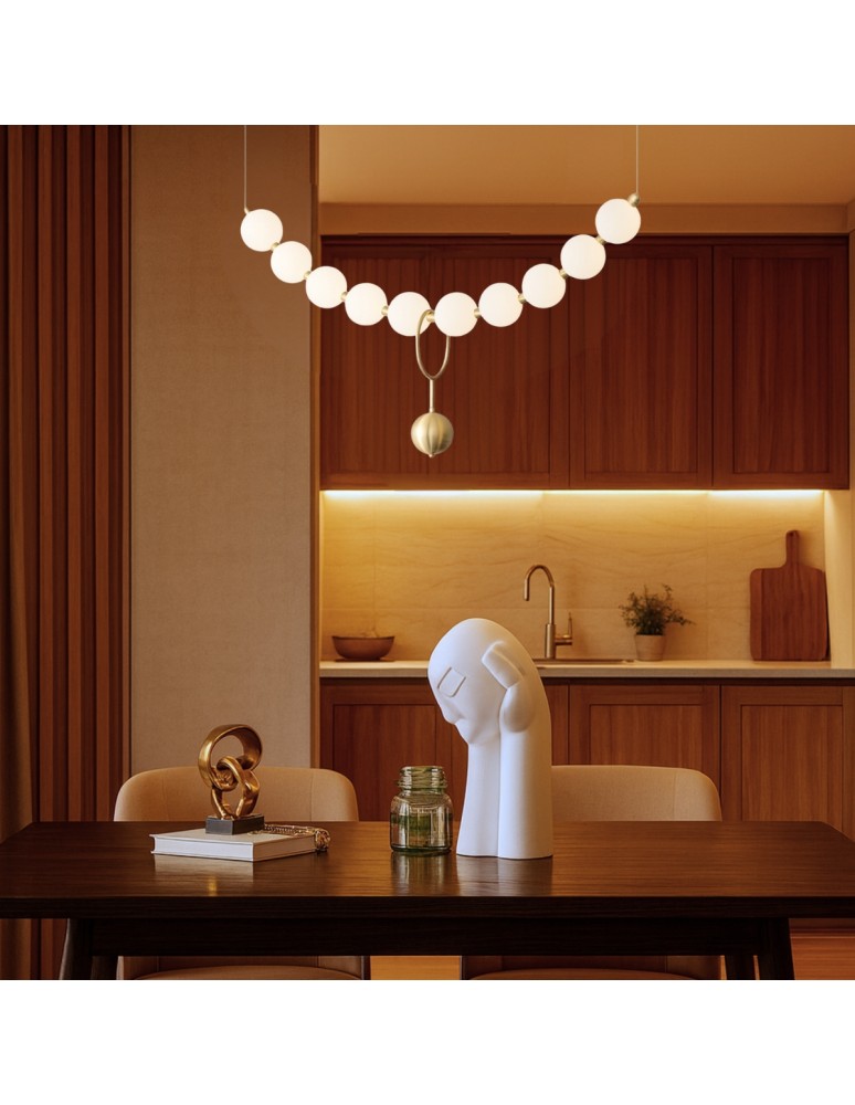 Abigali Lampa wisząca Pontti Big1 30W złoty/mleczne kule