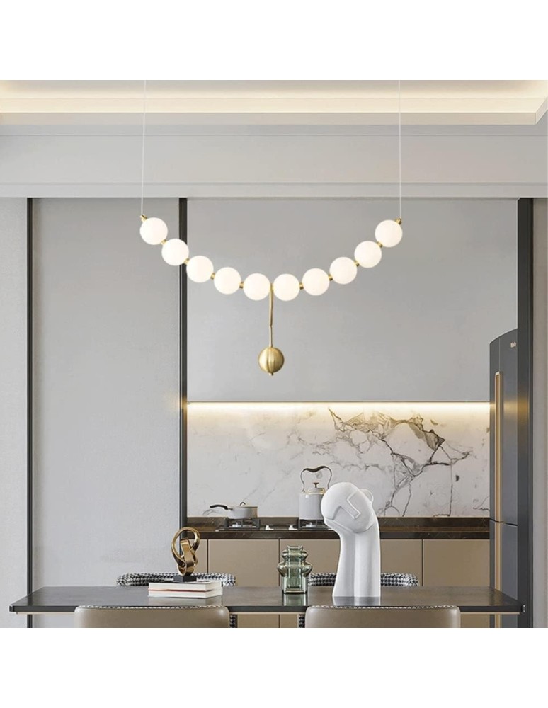 Abigali Lampa wisząca Pontti Big1 30W złoty/mleczne kule