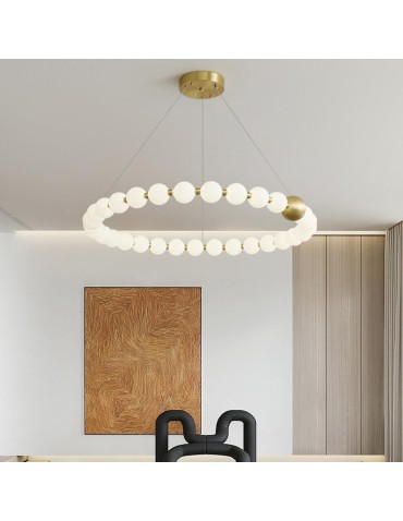 Abigali Pendant Lamp Pontti Big2 56W gold/milk spheres pendant lamp - product 2