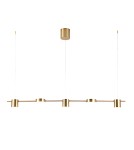 Pendant lamps over the island - Abigali Glichio 35W 120cm linear modern gold pendant lamp - product 1