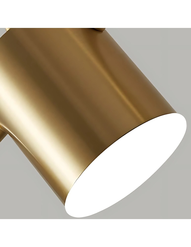 Pendant lamps over the island - Abigali Glichio 35W 120cm linear modern gold pendant lamp - product kolory-swiatla.pl 4