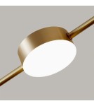 Pendant lamps over the island - Abigali Glichio 35W 120cm linear modern gold pendant lamp - product 5