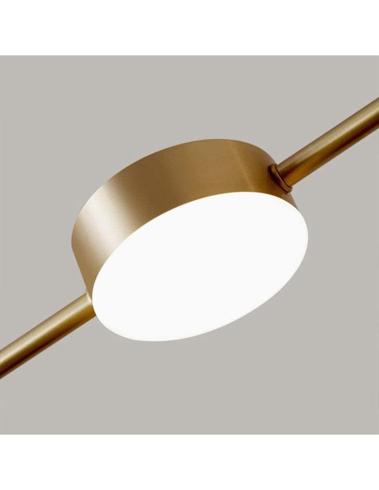 Pendant lamps over the island - Abigali Glichio 35W 120cm linear modern gold pendant lamp - product kolory-swiatla.pl 5
