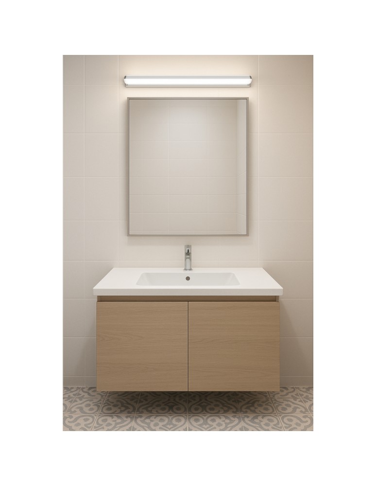 Wall lamps over the mirror - Abigali Wall lamp over mirror Mirror 6500K 60cm silver - product kolory-swiatla.pl 3