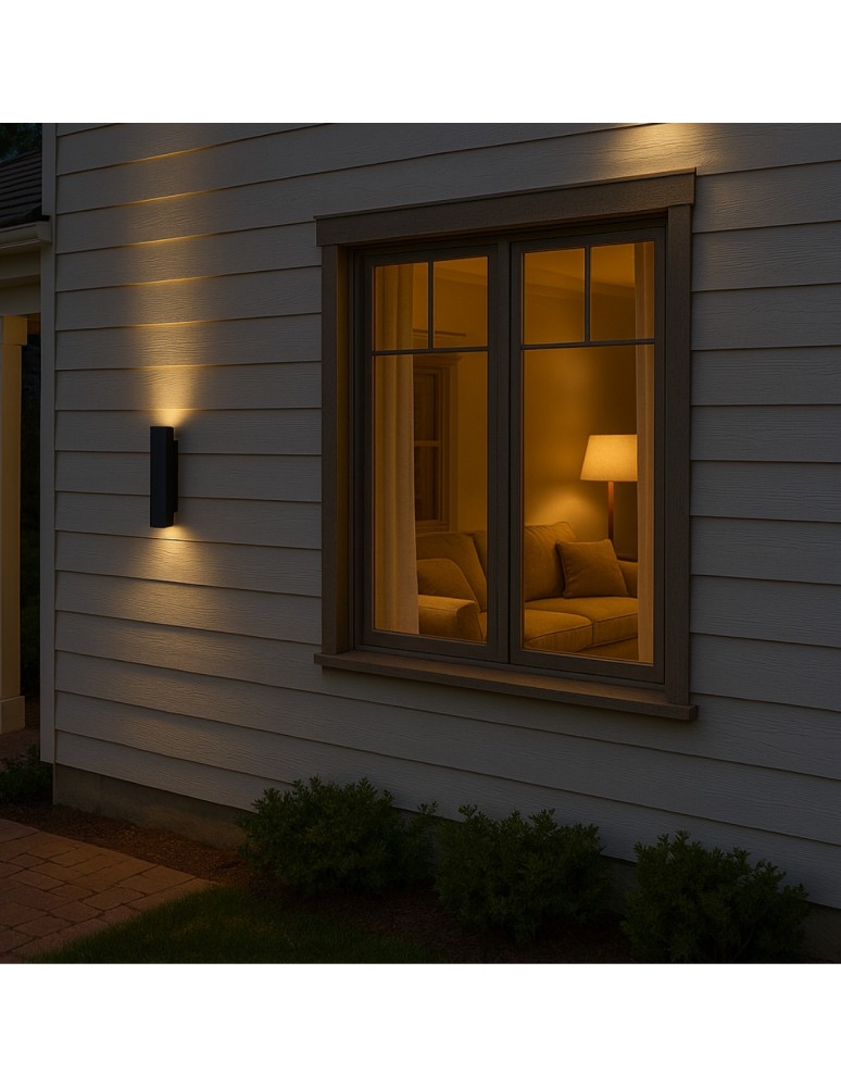 Outdoor wall lamps - Abigali Duallight outdoor wall lamp 30cm black - product kolory-swiatla.pl 4