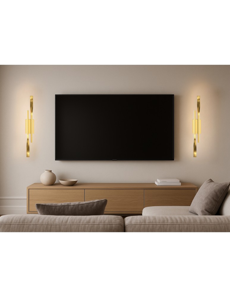 Wall lamps - Abigali Vargo LED wall lamp 12W modern 42cm gold - product kolory-swiatla.pl 2