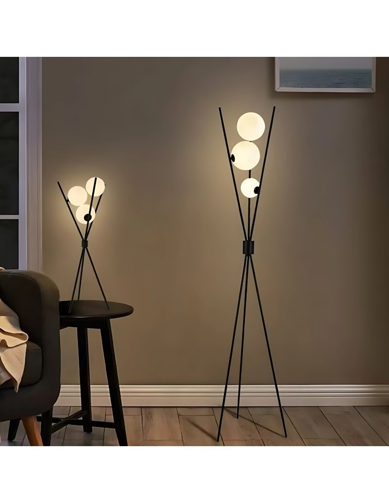 Abigali Lampa podłogowa Goliat G9x3 165cm nowoczesna czarny