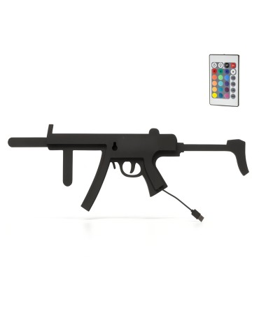 Abigali Lampa gamingowa LED USB COD karabin MP5 RGB z pilotem czarny