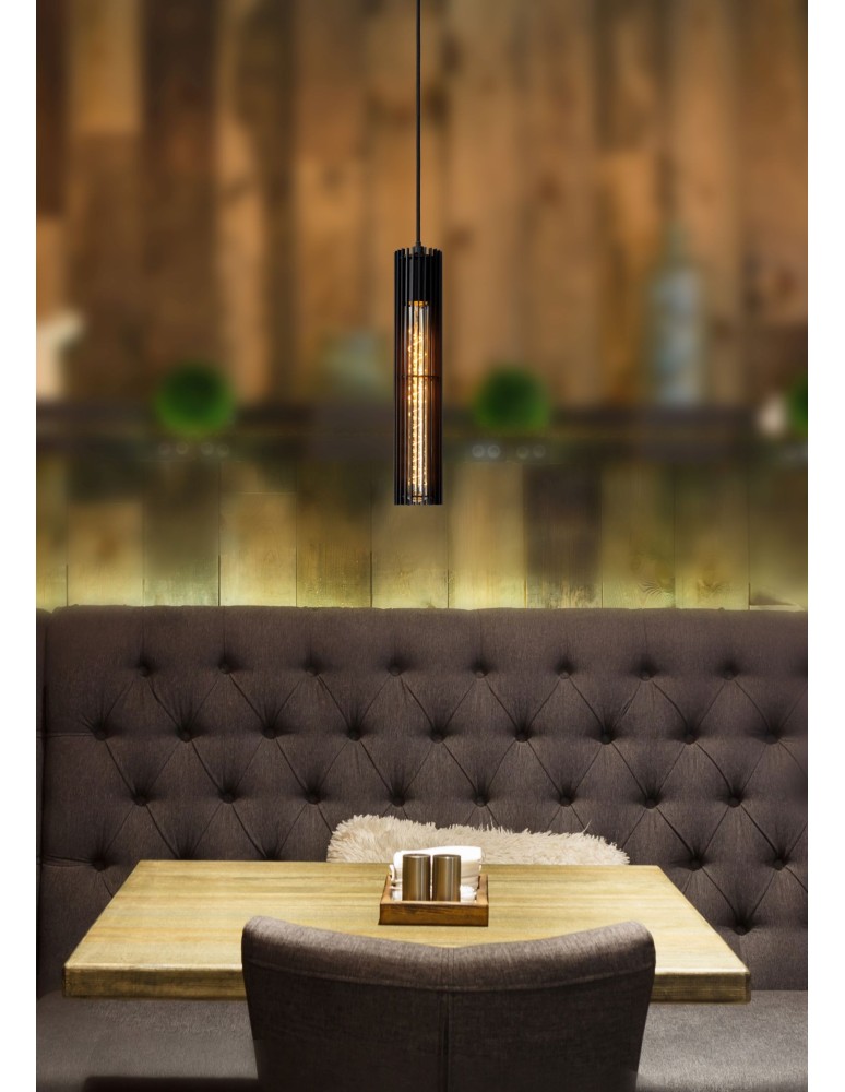 Pendant tube lamps - Lucide LIONEL Pendant 1xE27 black 73406/01/30 - product kolory-swiatla.pl 4