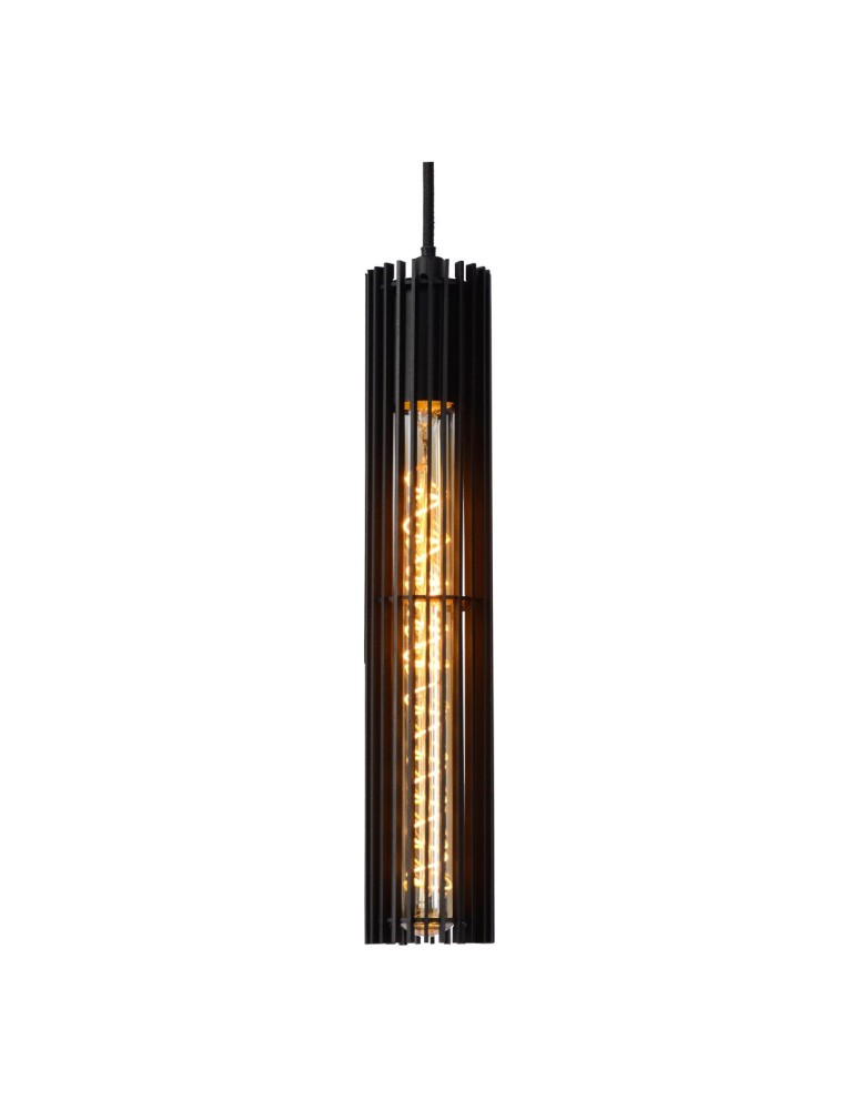 Pendant tube lamps - Lucide LIONEL Pendant 1xE27 black 73406/01/30 - product kolory-swiatla.pl 7