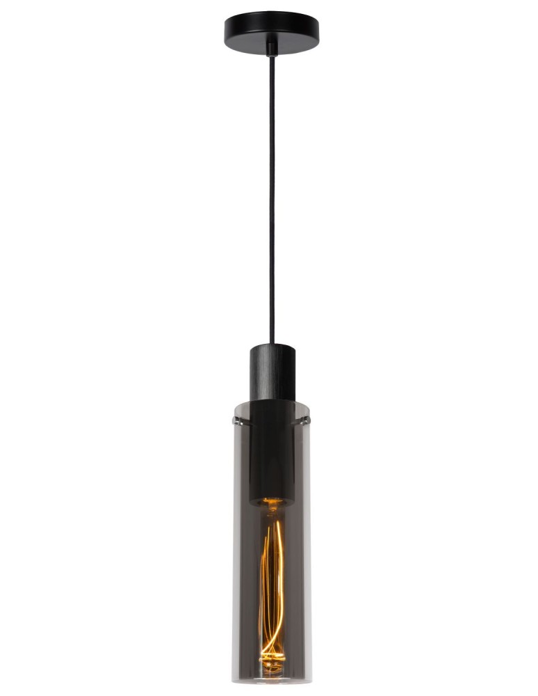 Pendant tube lamps - Lucide ORLANDO Pendant 1xE27 grey 74404/01/65 - product kolory-swiatla.pl 2