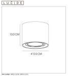 Ceiling luminaires for replaceable light source - Lucide FEDLER Ceiling 1xGU10 black 09921/12/30 - product 6