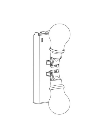 Astro Backplate 1 Ścienna 2x60W Max E27 Biały 1367001