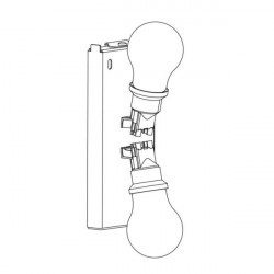 Astro Backplate 1 Ścienna 2x60W Max E27 Biały 1367001