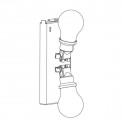 Astro Backplate 1 Wall Mount 2x60W Max E27 White 1367001